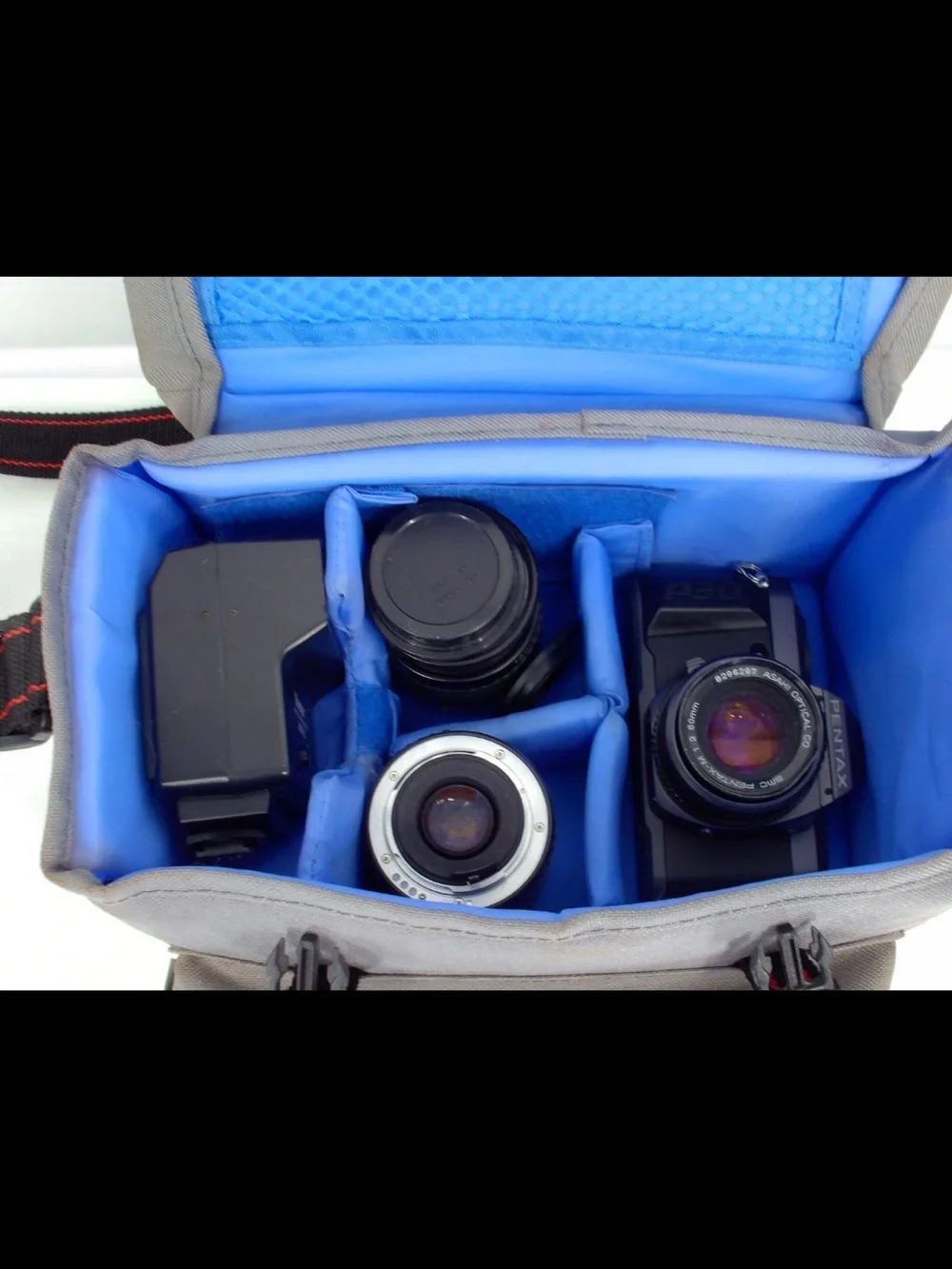 Pentax P30T 1980s Camera with an SMC Pentax-A 50mm+Flash+2lens+Case WORKING
